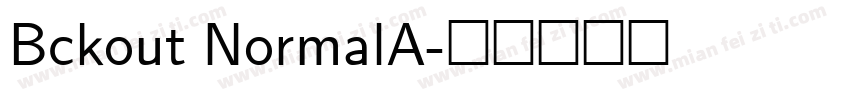 Bckout NormalA字体转换